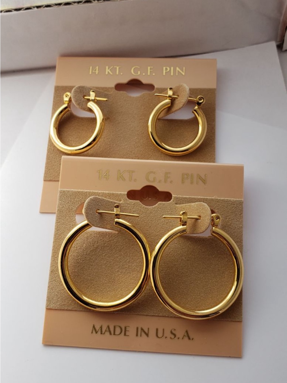 Gold filled hoops